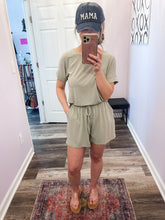 Load image into Gallery viewer, Sage Green Romper With Pockets
