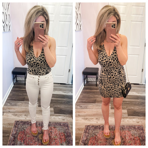 Leopard Print Mini Dress OR Shirt