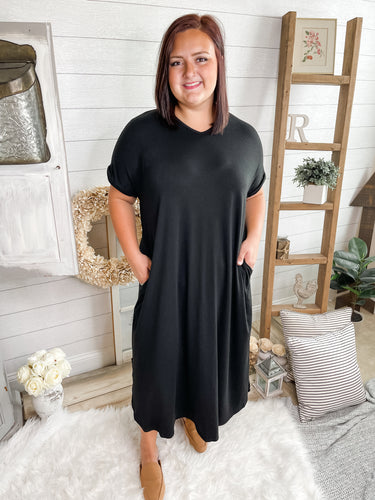 Plus Size Black Maxi Dress