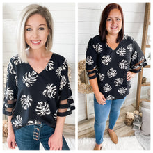Load image into Gallery viewer, Palm Leaf Top With Mesh Sleeves
