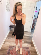Load image into Gallery viewer, Black Wash Denim Dress
