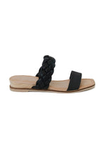 Load image into Gallery viewer, Black Braided Double Strap Sandal
