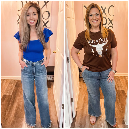 JUDY BLUE High Waist Retro Wide Fit (Sizes: 0-24)