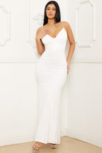 Load image into Gallery viewer, Ivory Sequin Open Cross Back Dress
