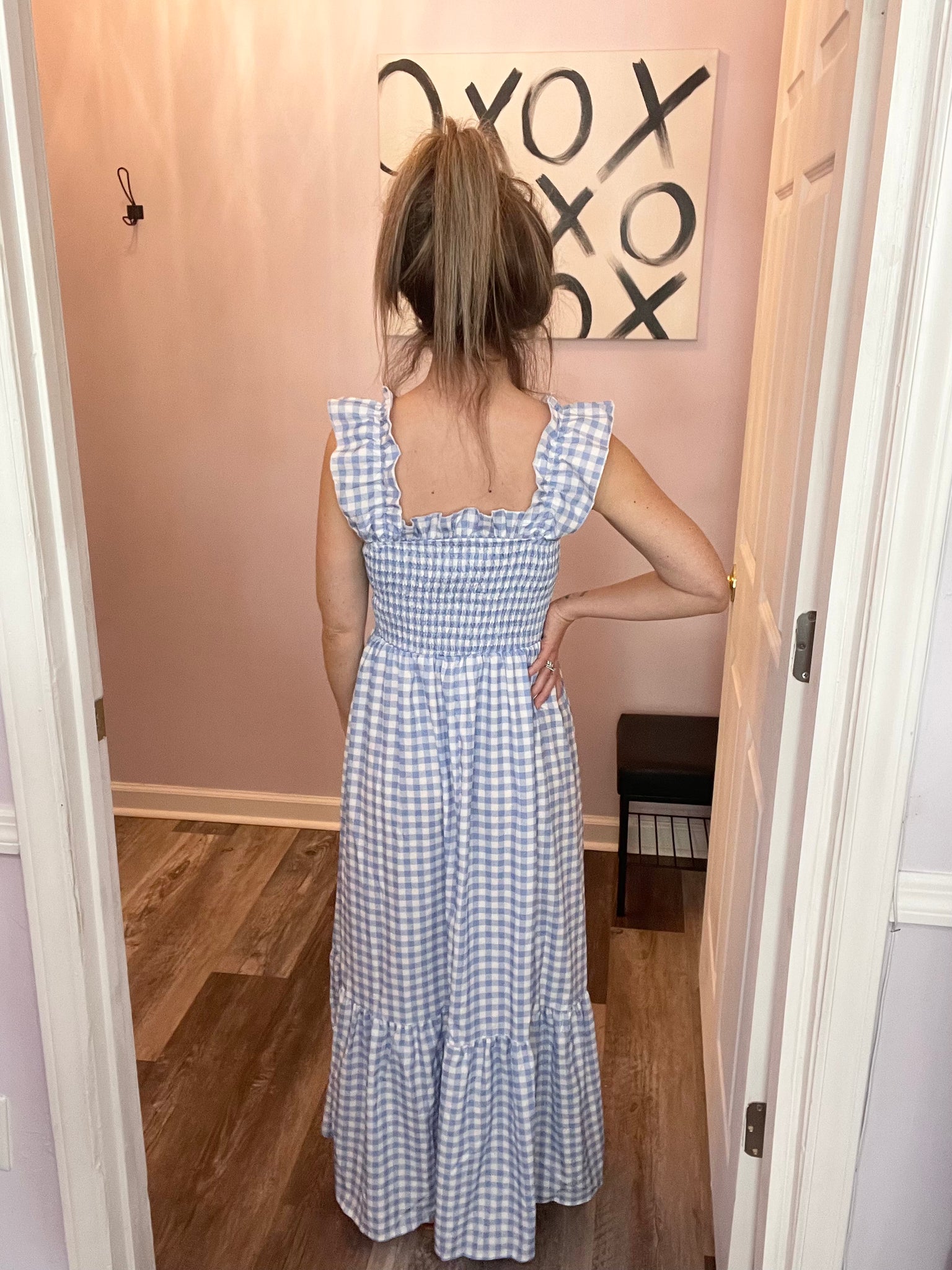 Blue & White Gingham Maxi Dress Saluda Rose Boutique Blue & White Gingham Maxi Dress Saluda Rose Boutique