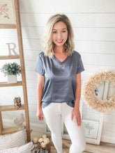 Load image into Gallery viewer, Silky Feeling Short Sleeve Top
