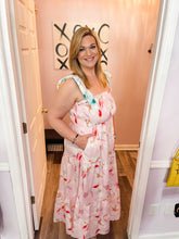 Load image into Gallery viewer, Multi-Colored Floral Abstract Print Maxi Dress
