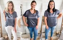 Load image into Gallery viewer, Silky Feeling Short Sleeve Top
