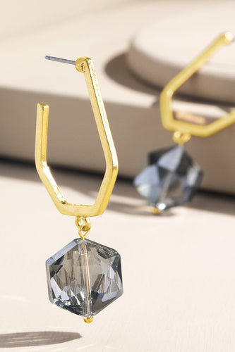 Smokey Teardrop Dangle Earrings