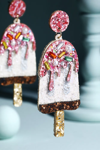 Glitter Ice Cream Earrings