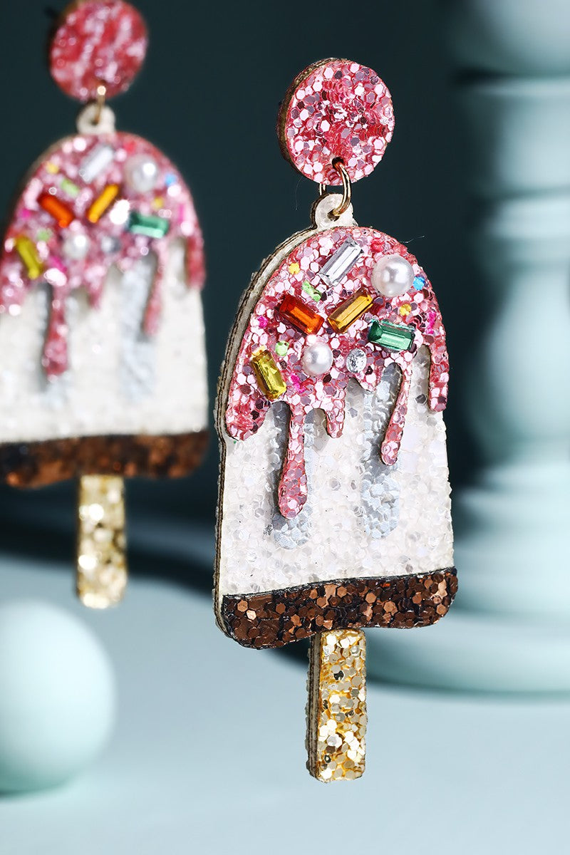 Glitter Ice Cream Earrings