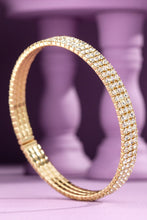Load image into Gallery viewer, Gold Colored Crystal Adjustable Bracelet
