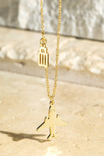 Load image into Gallery viewer, Airplane and Luggage Charm Necklace
