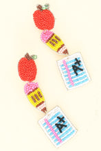Load image into Gallery viewer, A+ Pencil Paper Tiered Earrings
