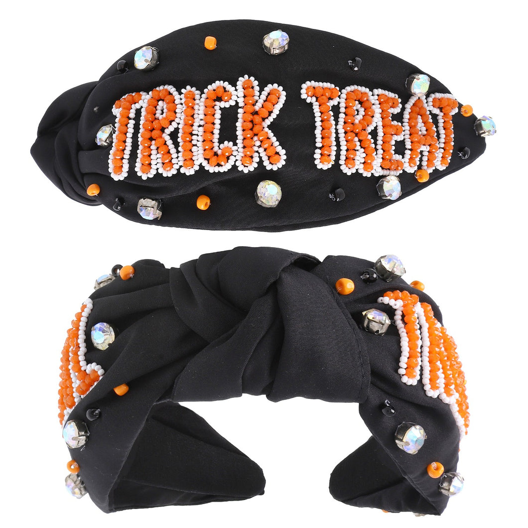 Trick Or Treat Beaded Halloween Jeweled Headband