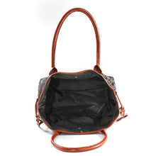 Load image into Gallery viewer, Black Leopard Tote Double Handle Weekend Bag
