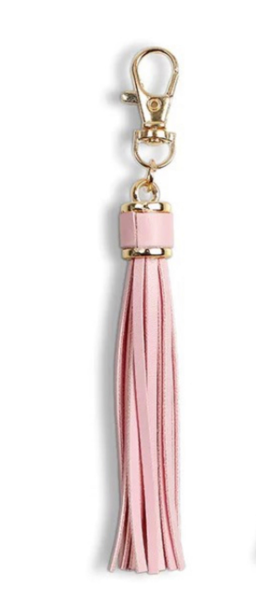 Blush Tassel Vegan Leather Clip