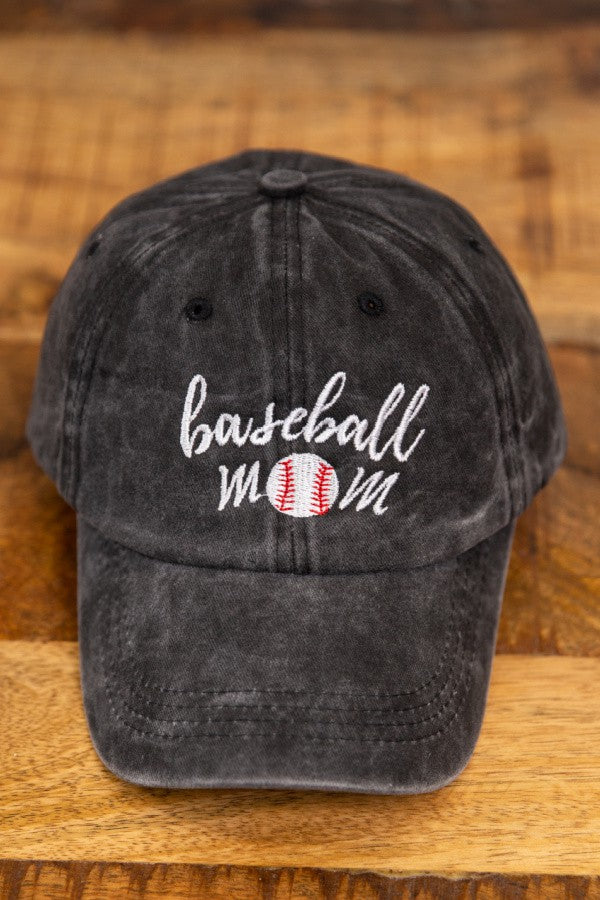 Baseball Mom Embroidered Cap Hat