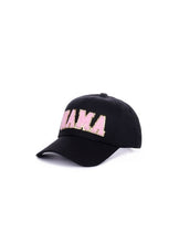 Load image into Gallery viewer, Black Mama Chenille Baseball Hat
