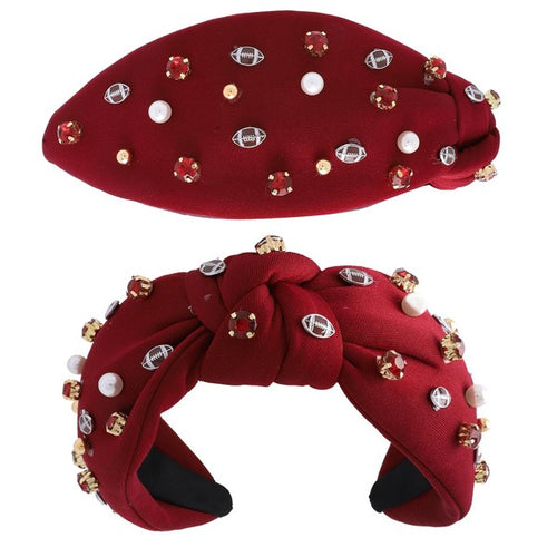 Garnet Jeweled Football Game Day Headband university of south carolina gamecocks