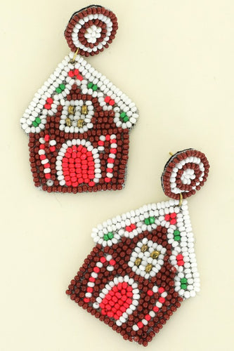 Gingerbread House Earrings