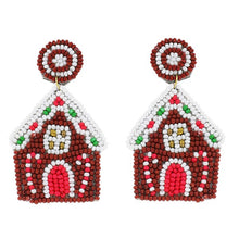 Load image into Gallery viewer, Gingerbread House Earrings
