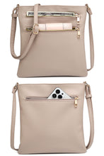 Load image into Gallery viewer, Green Double Zip Pocket Crossbody Bag
