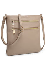 Load image into Gallery viewer, Stone Double Zip Crossbody Bag
