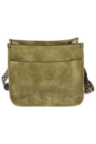 Olive & Leopard Guitar Strap Crossbody Bah