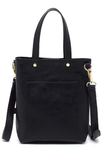 Black Mini Tote Crossbody Bag