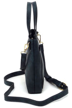 Load image into Gallery viewer, Black Mini Tote Crossbody Bag
