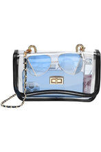 Load image into Gallery viewer, Stadium Clear Flap Twist Lock Crossbody Bag Game Day
