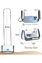 Load image into Gallery viewer, Stadium Clear Flap Twist Lock Crossbody Bag Game Day
