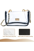 Load image into Gallery viewer, Stadium Clear Flap Twist Lock Crossbody Bag Game Day

