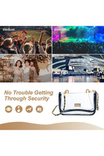 Load image into Gallery viewer, Stadium Clear Flap Twist Lock Crossbody Bag Game Day
