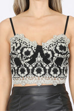 Load image into Gallery viewer, Black &amp; White Lace Bralette
