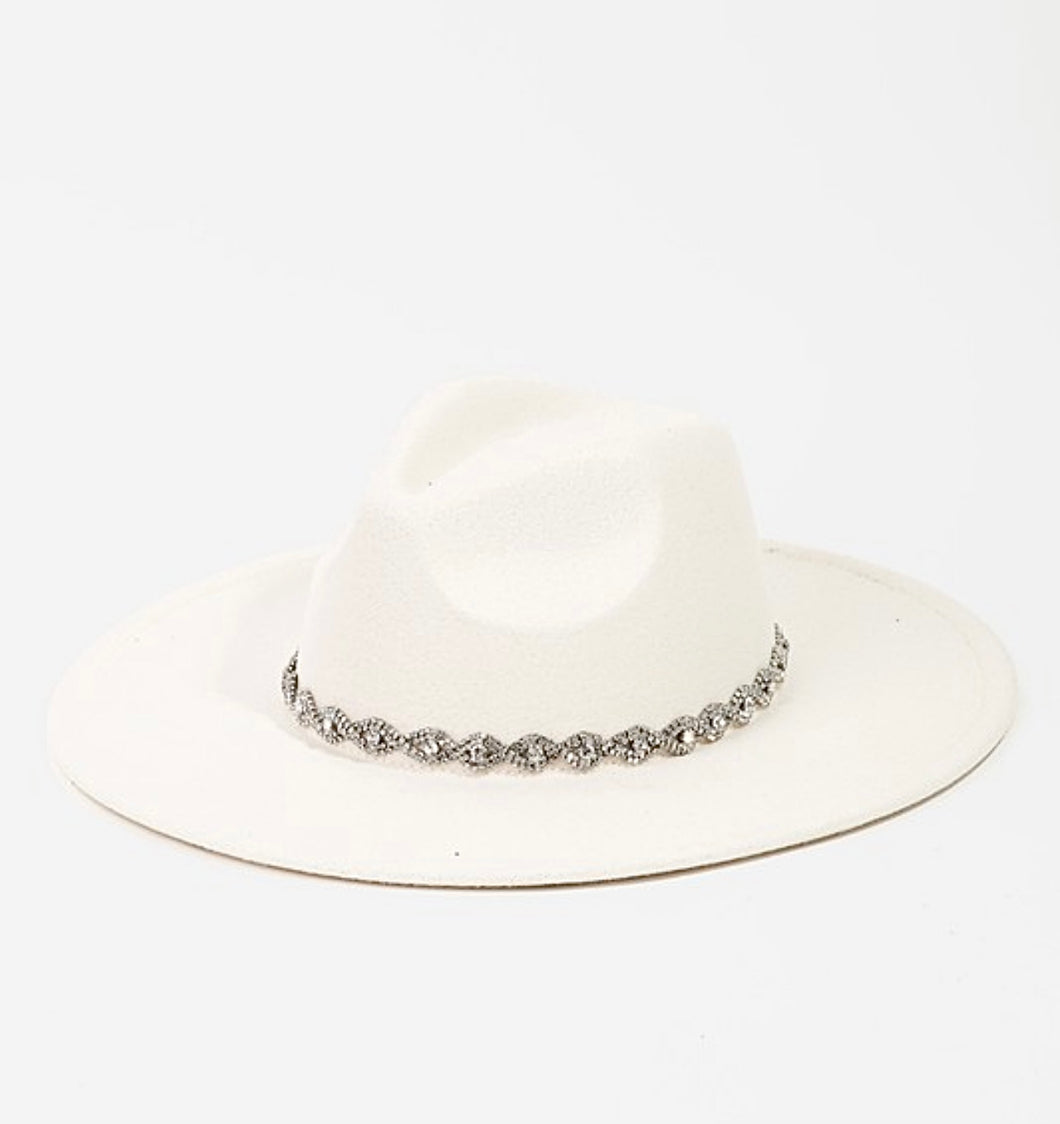 Braided Rhinestone Hat