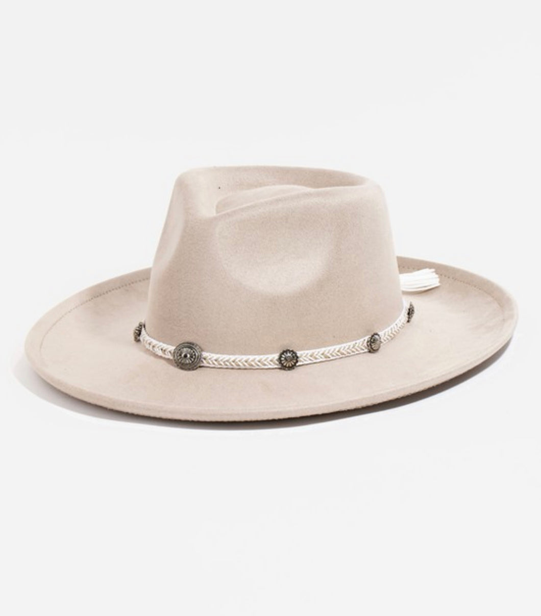 Concho Chevron Tassel Hat