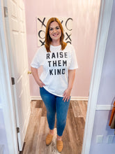 Load image into Gallery viewer, Raise Them Kind White Graphic T-Shirt
