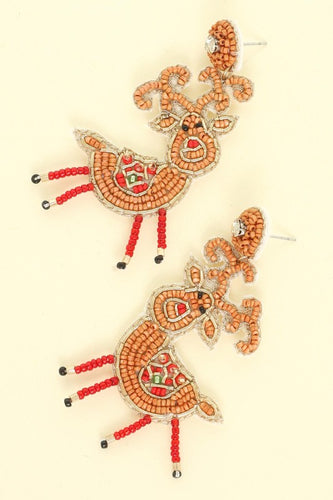 Reindeer Red Nose Earrings