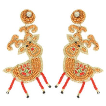 Load image into Gallery viewer, Reindeer Red Nose Earrings
