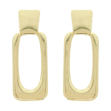 Load image into Gallery viewer, Gold Rectangular Earrings
