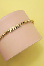 Load image into Gallery viewer, MAMA Beaded Gold Stretch Bracelet
