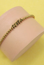Load image into Gallery viewer, FAITH Beaded Gold Stretch Bracelet
