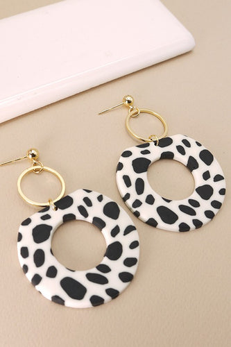 Black & White Clay Earrings