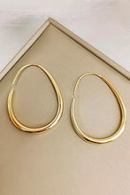 Load image into Gallery viewer, Large Gold Teardrop Hoops
