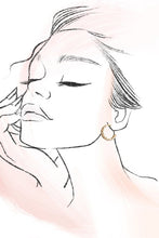 Load image into Gallery viewer, Gold Chain Design Hoop Earrings
