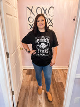 Load image into Gallery viewer, Good Vibes Black Graphic T-Shirt

