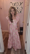 Load and play video in Gallery viewer, Floral Print Ruffled Strap Maxi Dress
