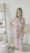 Load and play video in Gallery viewer, Colorful Floral Print Maxi Dress
